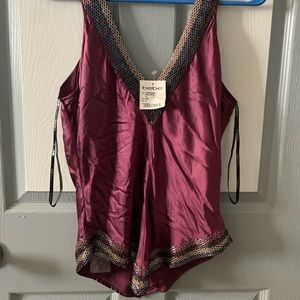 NWT BEBE Blouse with beads